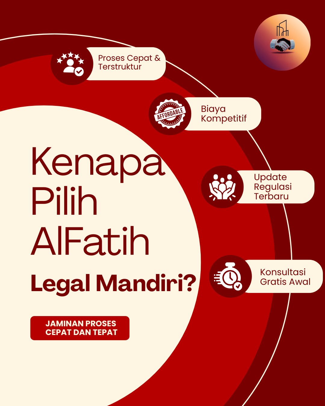 Red and Cream Modern Why Choose Us Instagram Post